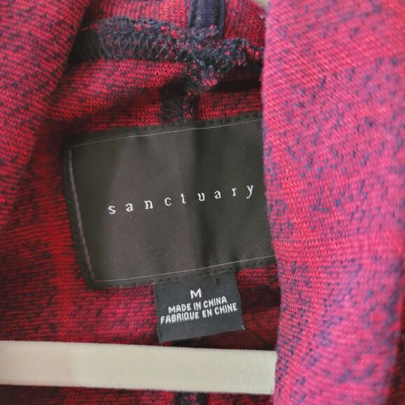 Sanctuary Red & Navy Wrap Neck Sweater - Picture 8 of 9